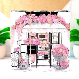 COPY - “Luxury Chanel” custom 20oz tumbler with slide lid and straw